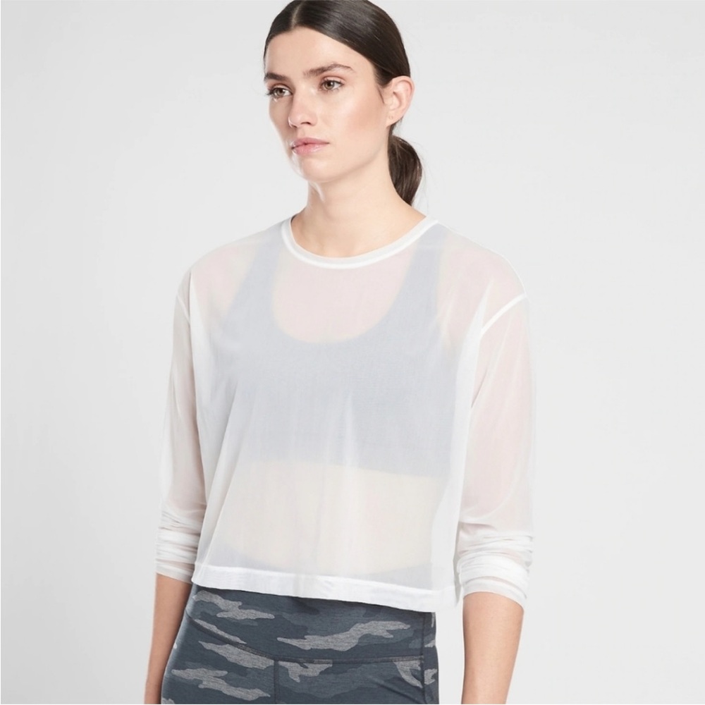 Athleta Circuit Top Mesh White S